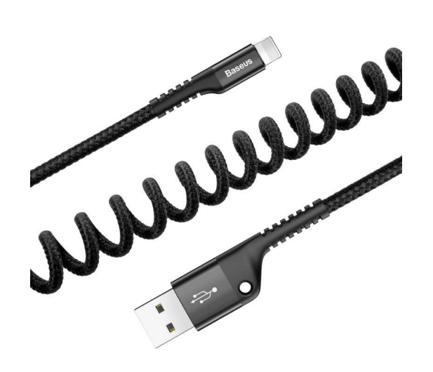 BASEUS Kabel USB-A - Lightning Spring 1m (2A, czarny) CALSR-01 - 739818 - zdjęcie 2